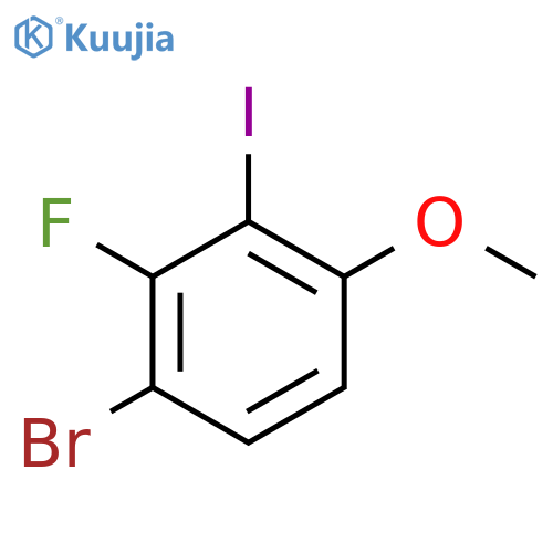 1-Bromo-2-fluoro-3-iodo-4-methoxybenzene structure