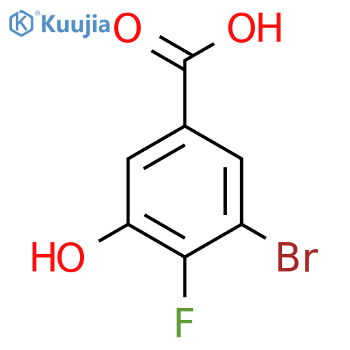 3-Bromo-4-fluoro-5-hydroxybenzoic acid structure