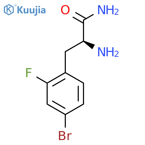 (2S)-2-Amino-3-(4-bromo-2-fluoro-phenyl)propanamide structure