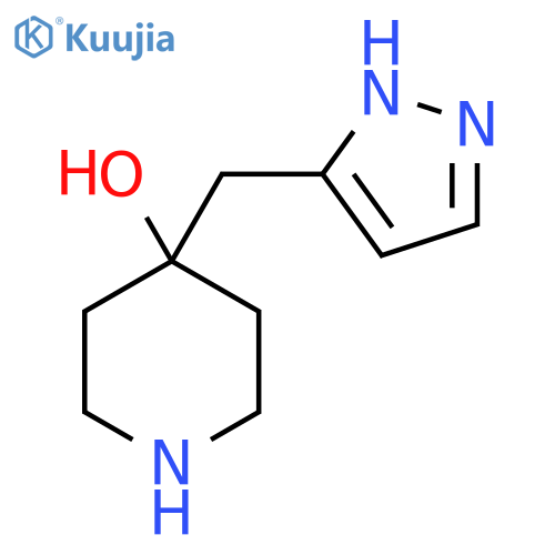 4-(1H-pyrazol-3-yl)methylpiperidin-4-ol structure
