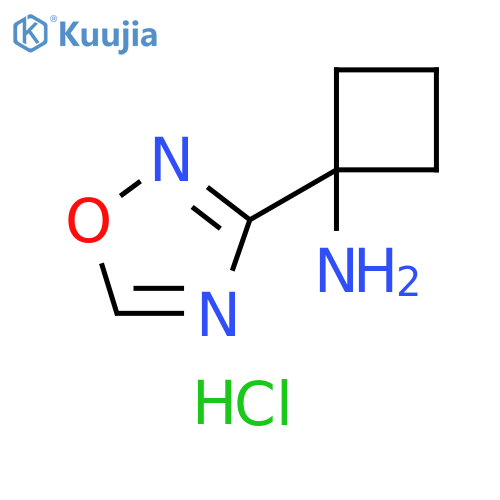 1-(1,2,4-oxadiazol-3-yl)cyclobutan-1-amine hydrochloride structure