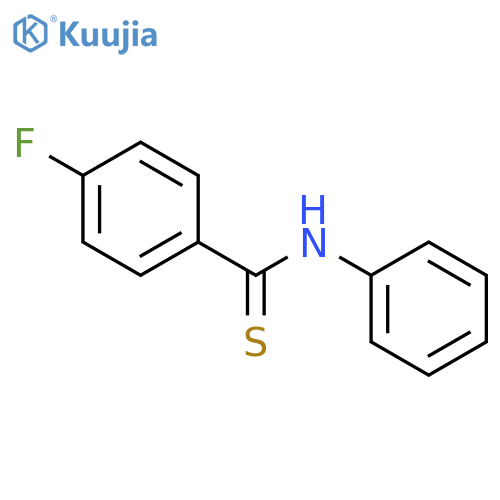 Benzenecarbothioamide,4-fluoro-N-phenyl- structure