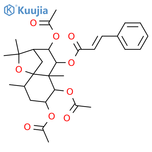 1,2,8,9-Tetrahydroxydihydro-β-agarofuran; (1α,2α,8β,9β)-form, 9-Cinnamoyl, 1,2,8-tri-Ac structure