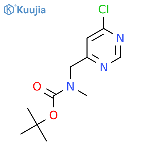 tert-butyl N-[(6-chloropyrimidin-4-yl)methyl]-N-methyl-carbamate structure