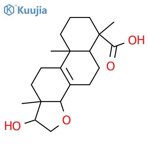 14,16-Epoxy-15-hydroxy-8-pimaren-19-oic acid; (ent-14β,15α)-form structure