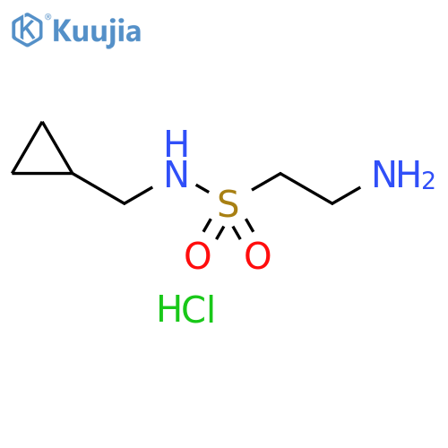 2-amino-N-(cyclopropylmethyl)ethane-1-sulfonamide hydrochloride structure