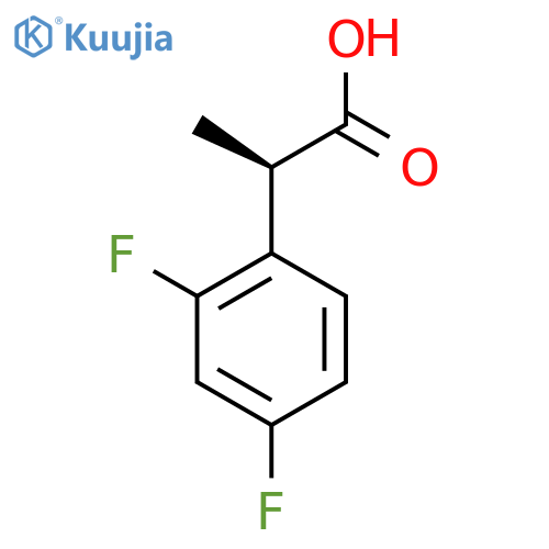 (2R)-2-(2,4-difluorophenyl)propanoic acid structure