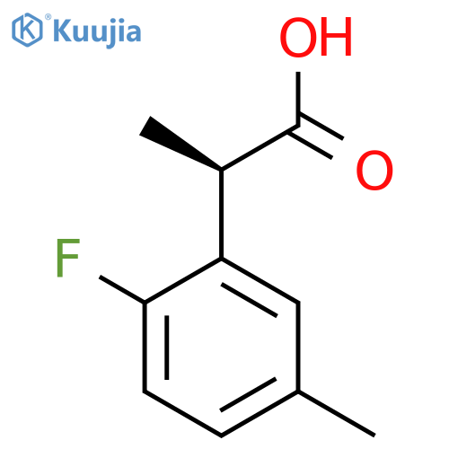 (2R)-2-(2-fluoro-5-methylphenyl)propanoic acid structure