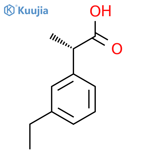 (2S)-2-(3-ethylphenyl)propanoic acid structure