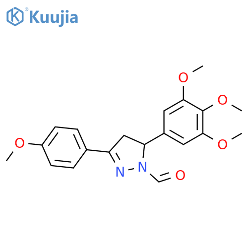 1H-Pyrazole-1-carboxaldehyde,4,5-dihydro-3-(4-methoxyphenyl)-5-(3,4,5-trimethoxyphenyl)- structure