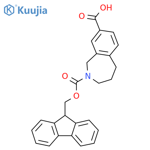 2-(9H-Fluoren-9-ylmethoxycarbonyl)-1,3,4,5-tetrahydro-2-benzazepine-8-carboxylic acid structure
