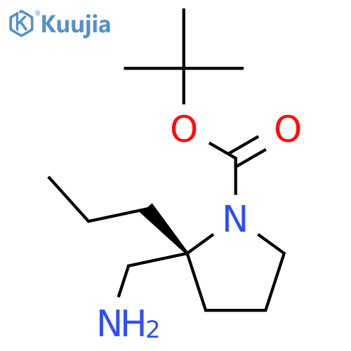 tert-butyl (2R)-2-(aminomethyl)-2-propylpyrrolidine-1-carboxylate structure