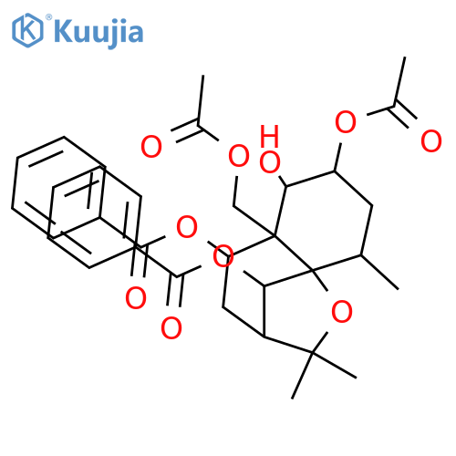 1,2,6,9,14-Pentahydroxydihydro-β-agarofuran; (1α,2α,6β,9β)-form, 6,9-Dibenzoyl, 2,14-di-Ac structure