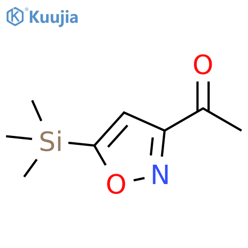 1-[5-(trimethylsilyl)-1,2-oxazol-3-yl]ethan-1-one structure