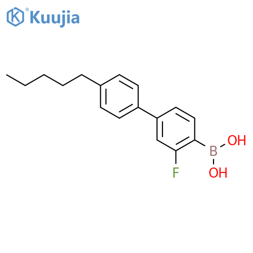(3-Fluoro-4'-pentyl-[1,1'-biphenyl]-4-yl)boronic acid structure
