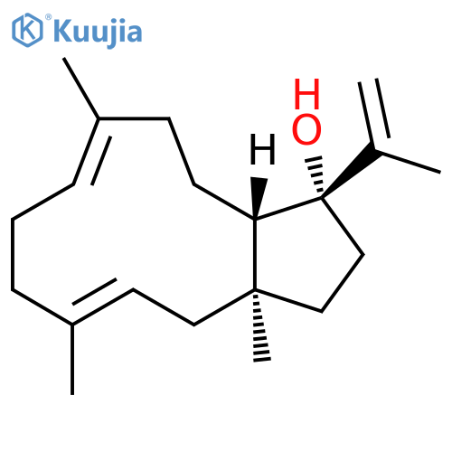 1-Cyclopentacycloundecenol,1,2,3,3a,4,7,8,11,12,12a-decahydro-3a,6,10-trimethyl-1-(1-methylethenyl)-,(1R,3aS,5E,9E,12aS)- structure