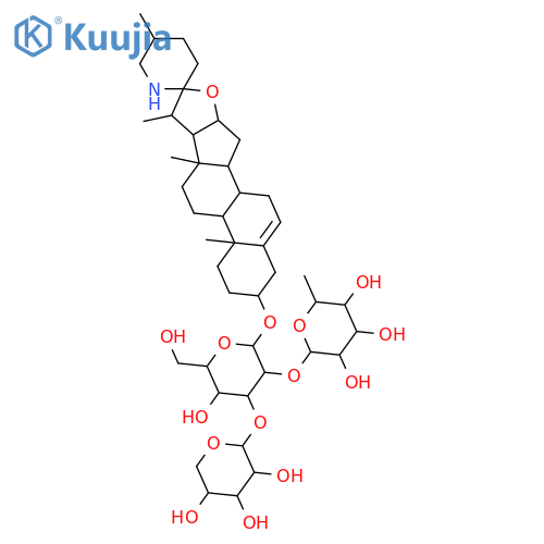 b-D-Glucopyranoside, (3b,22a,25R)-spirosol-5-en-3-yl O-6-deoxy-a-L-mannopyranosyl-(1&reg;2)-O-[b-D-xylopyranosyl-(1&reg;3)]- (9CI) structure