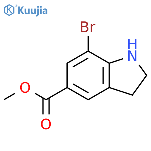 methyl 7-bromo-2,3-dihydro-1H-indole-5-carboxylate structure