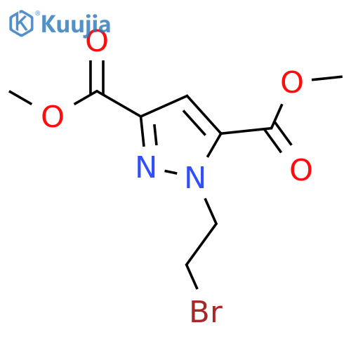 Dimethyl 1-(2-bromoethyl)-1H-pyrazole-3,5-dicarboxylate structure