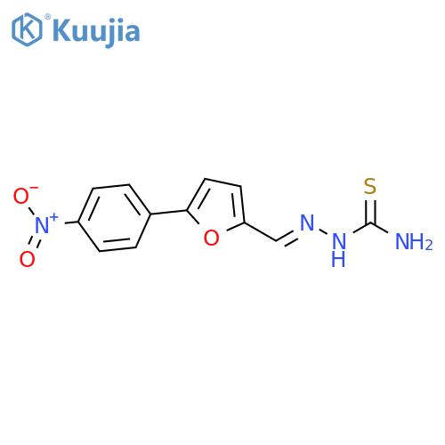 (E)-{5-(4-nitrophenyl)furan-2-ylmethylidene}aminothiourea structure