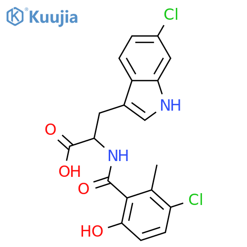 6-Chlorotryptophan; (S)-form, Nα-(3-Chloro-6-hydroxy-2-methylbenzoyl) structure