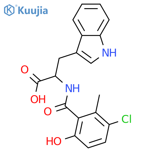 Tryptophan; (S)-form, Nα-(3-Chloro-6-hydroxy-2-methylbenzoyl) structure