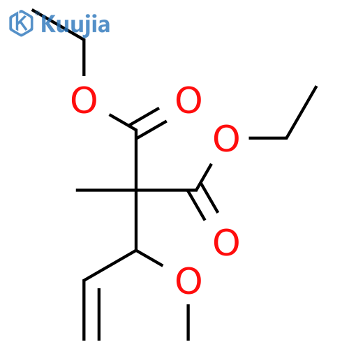 Propanedioic acid, (1-methoxy-2-propenyl)methyl-, diethyl ester structure