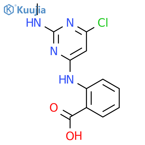2-((6-Chloro-2-(methylamino)pyrimidin-4-yl)amino)benzoic acid structure