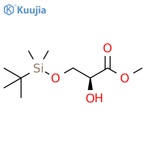 methyl (2S)-3-[tert-butyl(dimethyl)silyl]oxy-2-hydroxy-propanoate structure