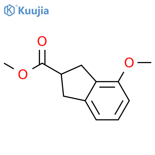 Methyl 4-methoxy-2,3-dihydro-1H-indene-2-carboxylate structure