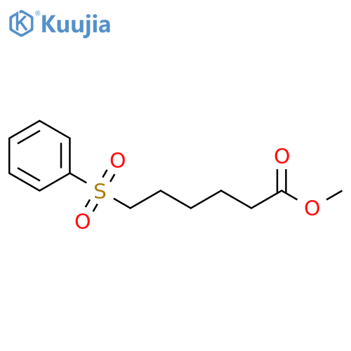 Hexanoic acid, 6-(phenylsulfonyl)-, methyl ester structure