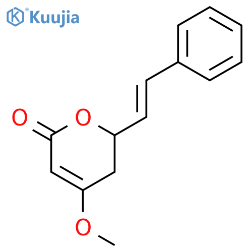 2H-Pyran-2-one,5,6-dihydro-4-methoxy-6-(2-phenylethenyl)- structure