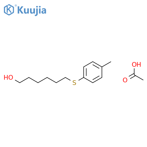 1-Hexanol, 6-[(4-methylphenyl)thio]-, acetate structure