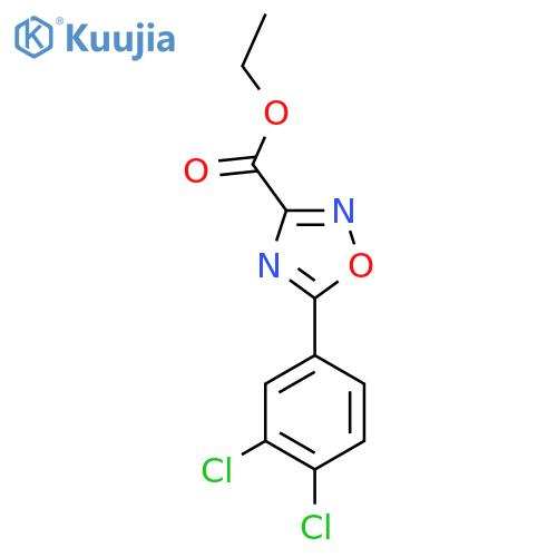 Ethyl 5-(3,4-dichlorophenyl)-1,2,4oxadiazole-3-carboxylate structure