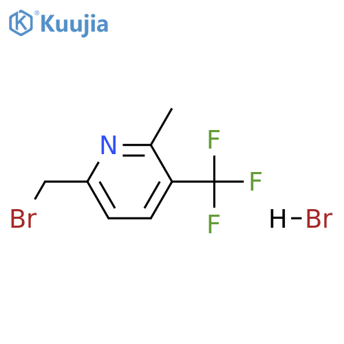 6-(bromomethyl)-2-methyl-3-(trifluoromethyl)pyridine hydrobromide structure