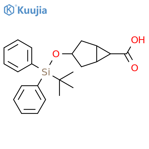3-[(tert-butyldiphenylsilyl)oxy]bicyclo[3.1.0]hexane-6-carboxylic acid structure