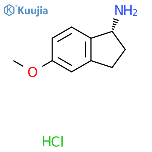 (1R)-5-methoxy-2,3-dihydro-1H-inden-1-amine hydrochloride structure