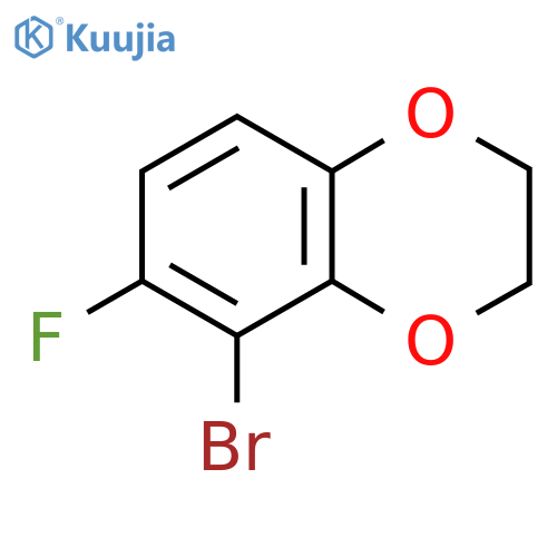 5-Bromo-6-fluoro-2,3-dihydrobenzo[b][1,4]dioxine structure