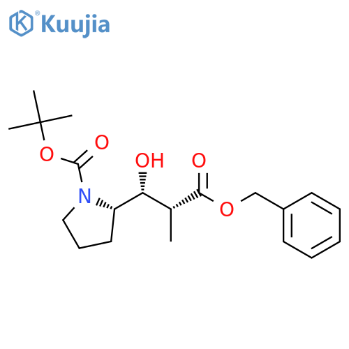 Tert-butyl 2-(1-hydroxy-2-methyl-3-oxo-3-phenylmethoxypropyl)pyrrolidine-1-carboxylate structure