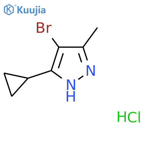 4-bromo-5-cyclopropyl-3-methyl-1H-pyrazole hydrochloride structure