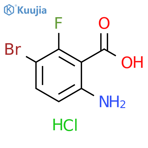 6-amino-3-bromo-2-fluorobenzoic acid hydrochloride structure