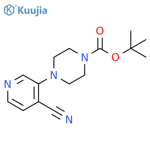 tert-butyl 4-(4-cyanopyridin-3-yl)piperazine-1-carboxylate structure