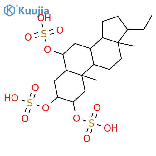 Pregnane-2,3,6-triol; (2β,3α,5α,6α)-form, Trisulfate structure