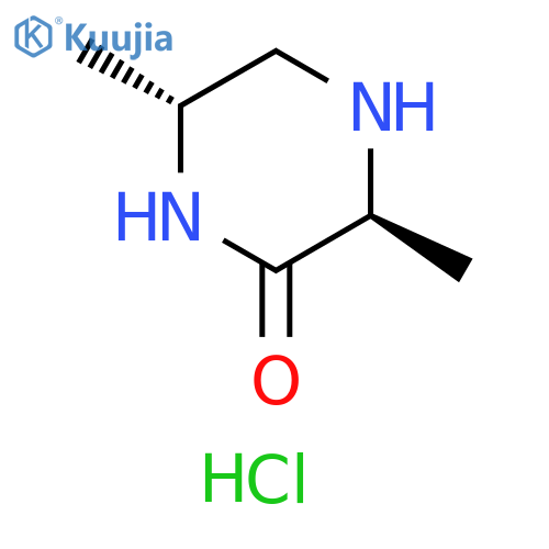 (3S,6R)-3,6-dimethyl-2-piperazinone hydrochloride structure
