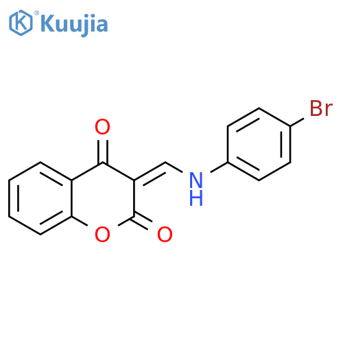 (3Z)-3-{[(4-bromophenyl)amino]methylidene}-3,4-dihydro-2H-1-benzopyran-2,4-dione structure
