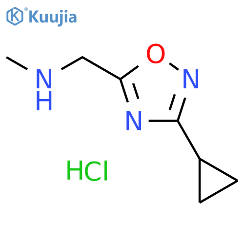 [(3-cyclopropyl-1,2,4-oxadiazol-5-yl)methyl](methyl)amine hydrochloride structure
