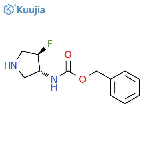 benzyl N-[trans-4-fluoropyrrolidin-3-yl]carbamate structure