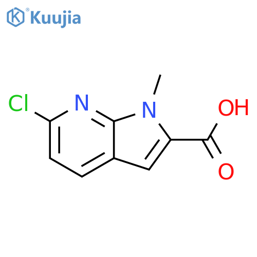 6-chloro-1-methyl-1H-pyrrolo[2,3-b]pyridine-2-carboxylic acid structure
