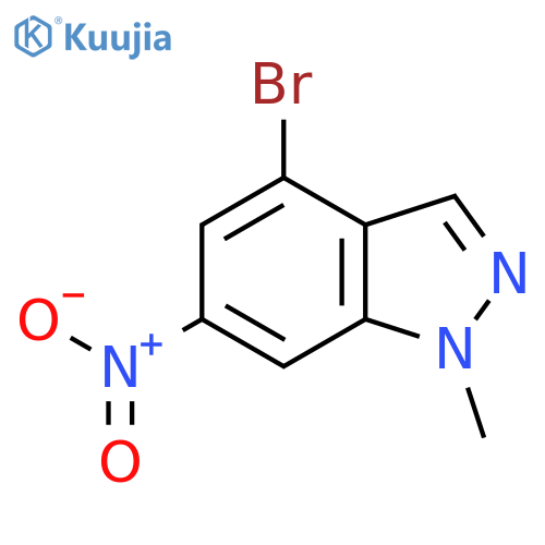 4-Bromo-1-methyl-6-nitro-1H-indazole structure