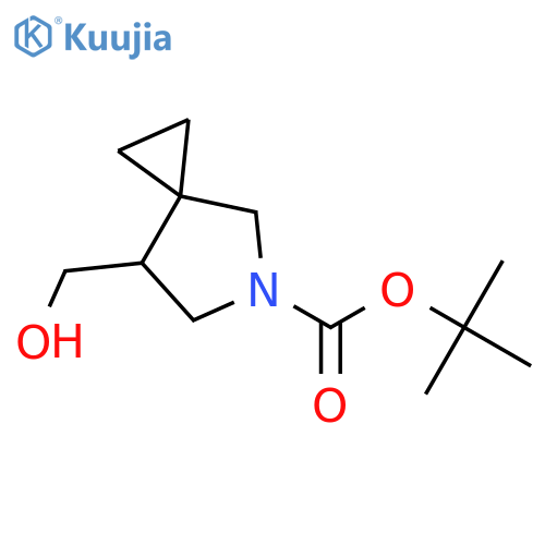 tert-butyl 7-(hydroxymethyl)-5-azaspiro[2.4]heptane-5-carboxylate structure